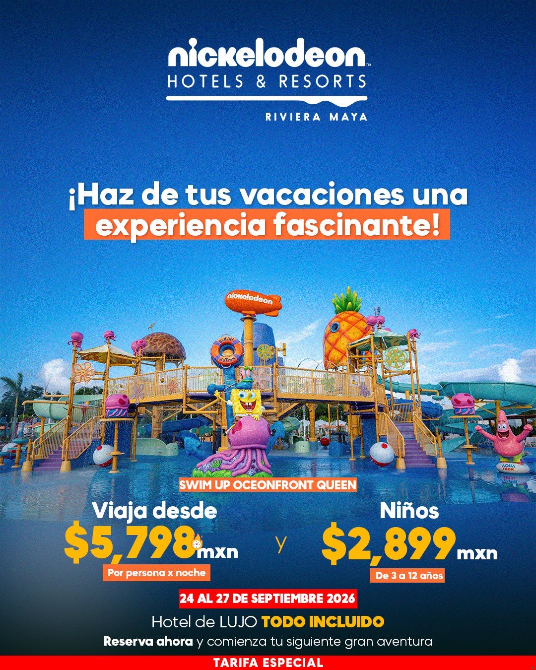 Promoción Nickelodeon Riviera Maya